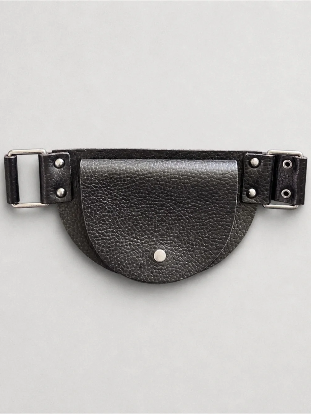 Genuine Leather Belt Bag Waist Pouch Black Utility Belt‎ Festival Goth Boho